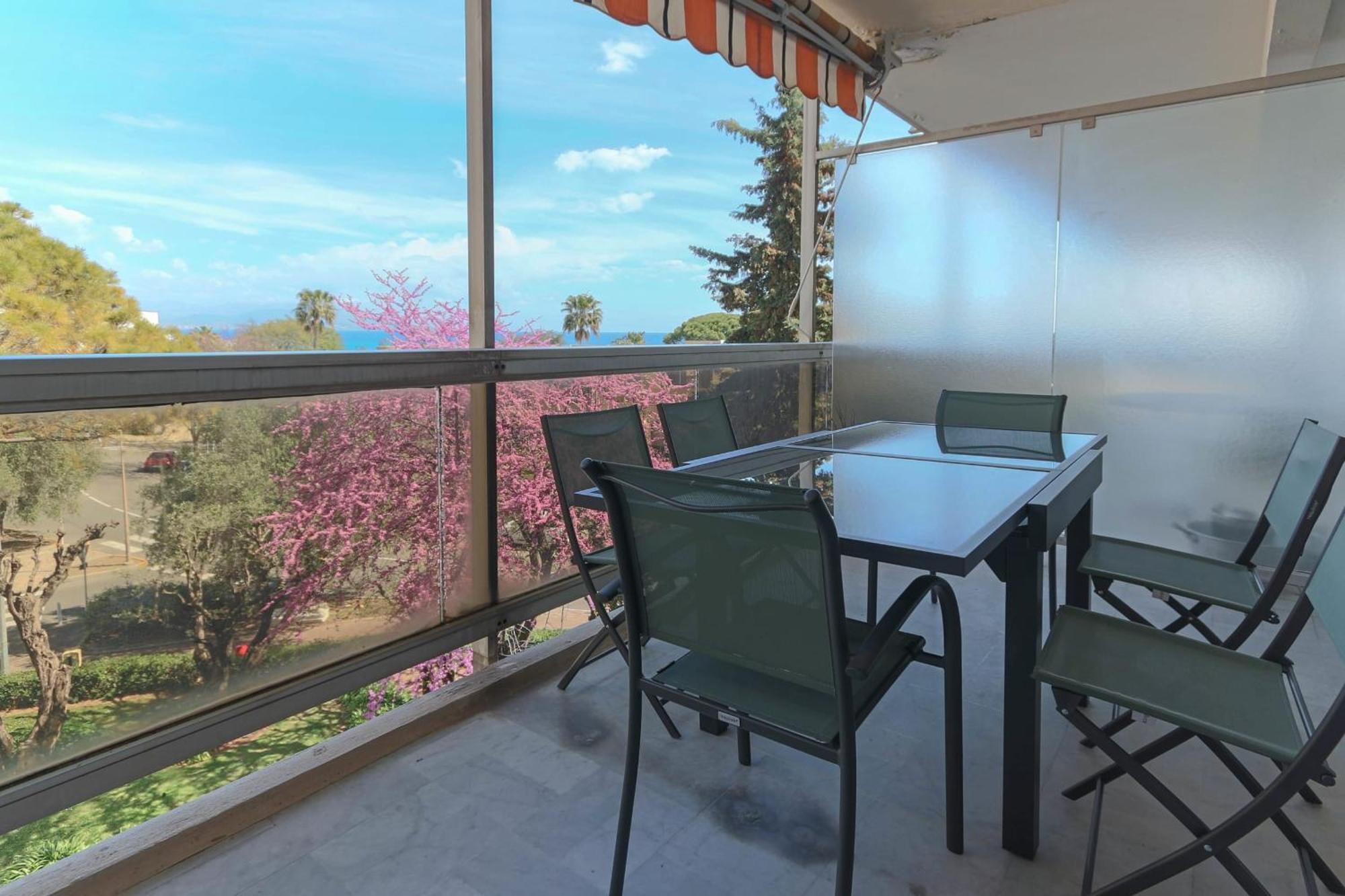 Beautiful Flat With Sea View Terrace Pool Parking Portative Ac- Benakey Antibes
